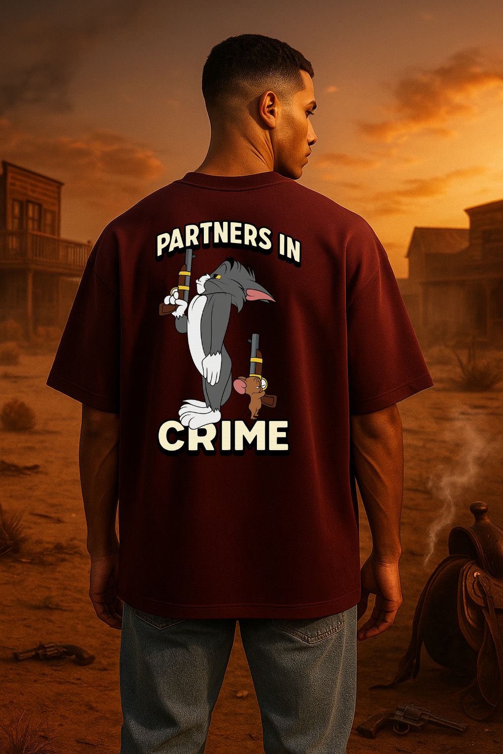 Tom & Jerry Oversized T-Shirt – Partners in Crime Edition