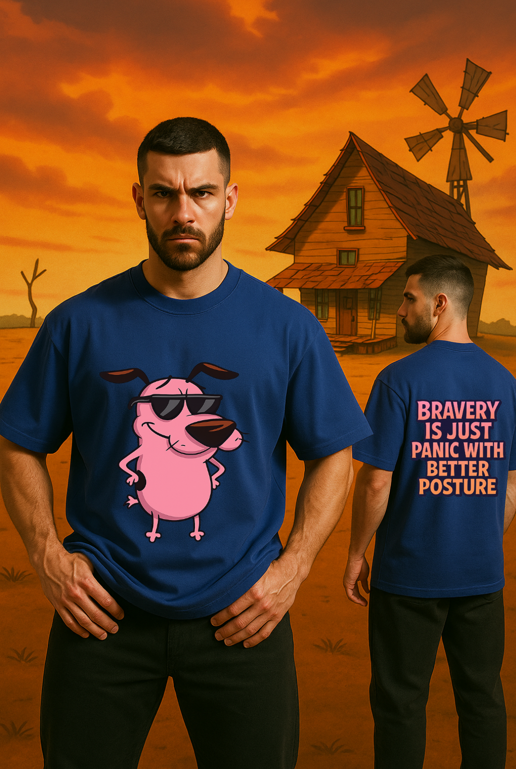 Courage in Style: The Bold Bravery Oversized Unisex Tee