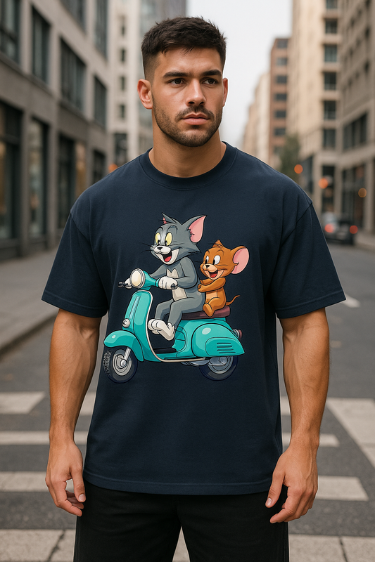 Tom And Jerry Unisex Oversized Classic T-Shirt