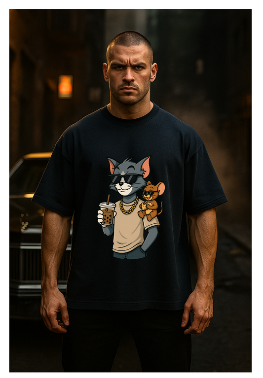 Tom & Jerry Street Swag Oversized T-Shirt – Boba & Bling Vibes